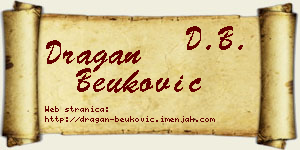 Dragan Beuković vizit kartica